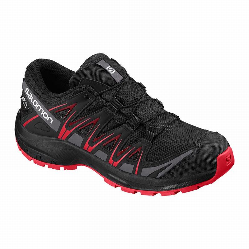 Salomon Israel XA PRO 3D CLIMASALOMON™ WATERPROOF - Kids Trail Running Shoes - Black (SATB-18275)